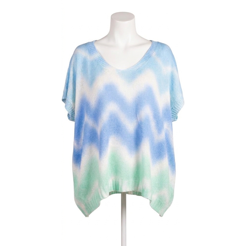 NEW GIGI MODA vesta v-neck sweater in blue